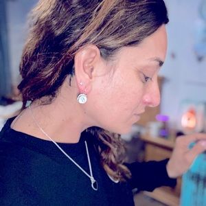 Beautiful silver dangle earrings